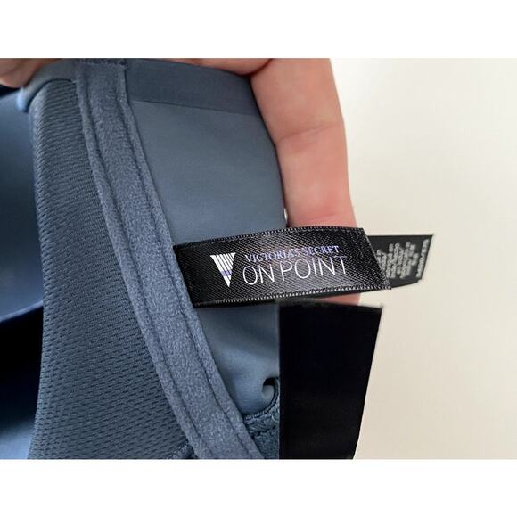 NWT Victoria's Secret On Point Knockout Zip Up Sports Bra in Blue Size 34DD - Picture 5 of 6